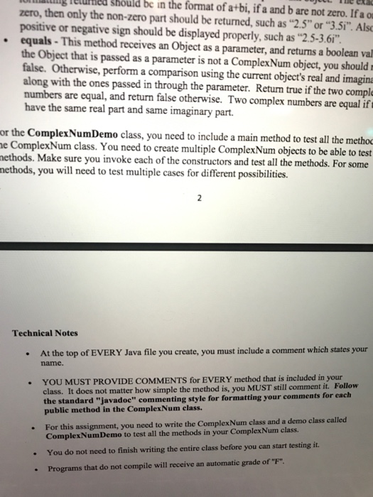 that will be used to store and manipulate complex numbers. For each