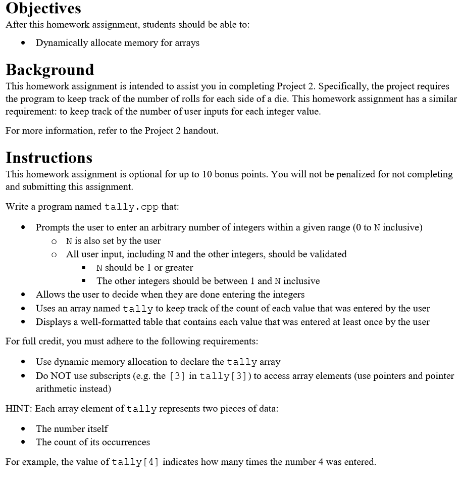 C++ Question Sample output: Objectives After this homework assignment, students should be