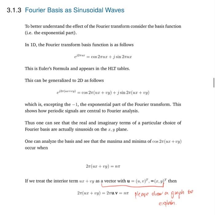 please answer my doubts , will rate a good answer 3.1.3 Fourier