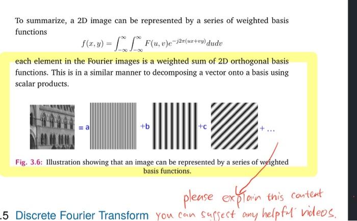 transform consider the basis function (i.e. the exponential part). In 1D, the