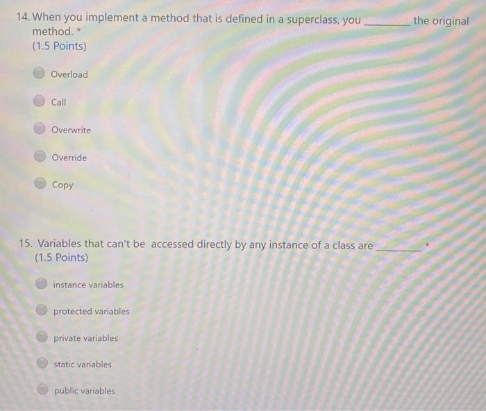  the original 14. When you implement a method that is defined
