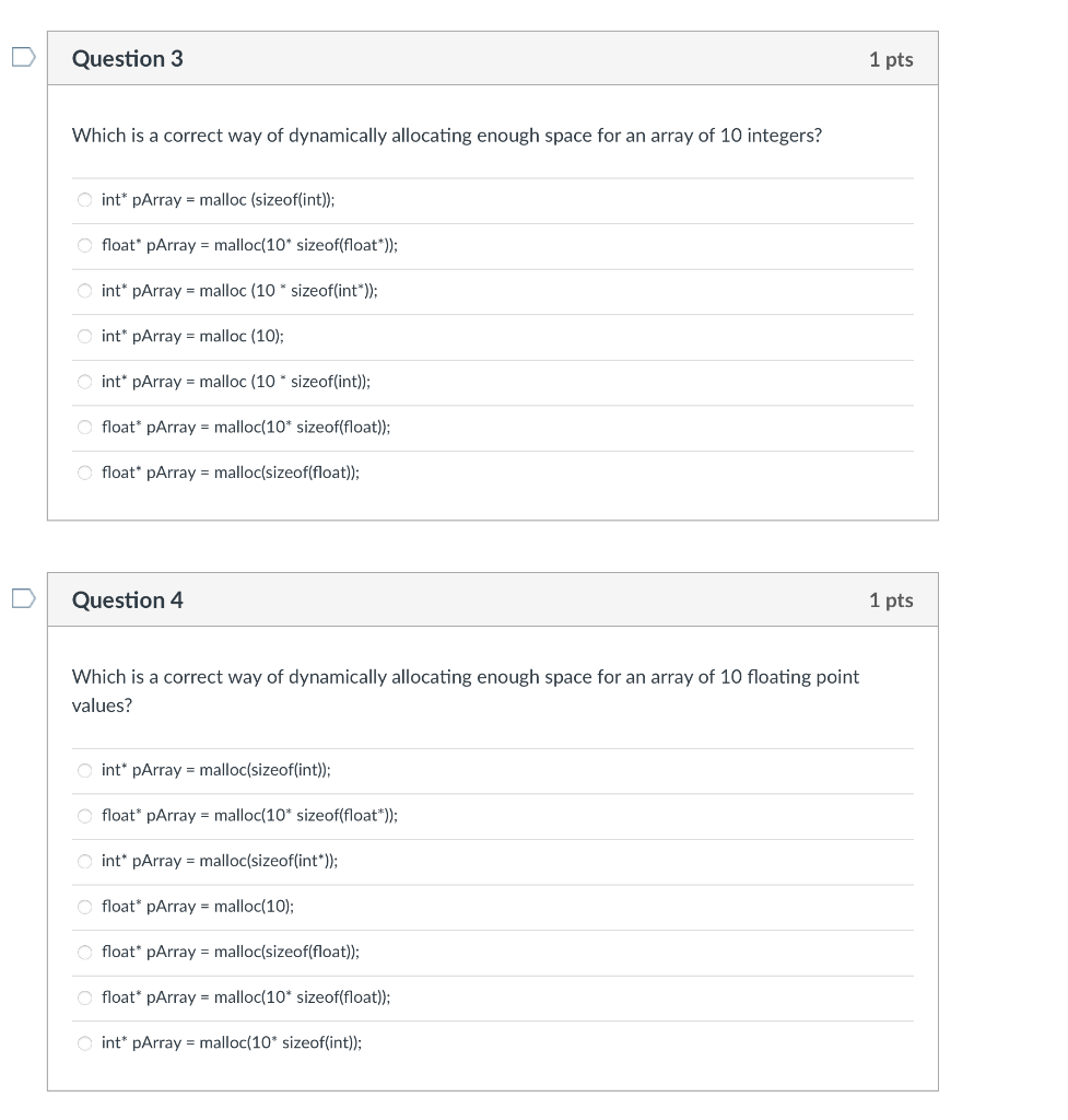 message [500] = "Hello"; char name[100] = "Joe Shmoe"; Which of the