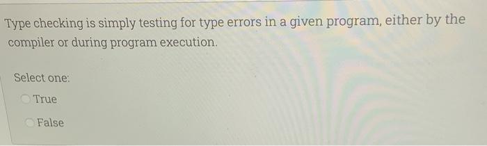 has the advantage of very fast program execution. Select one: True False