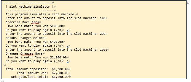 c# Program Slot Machine Simulator A slot machine is a gambling device