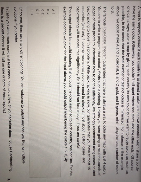 Typing make coloring should create an executable coloring which solves the following