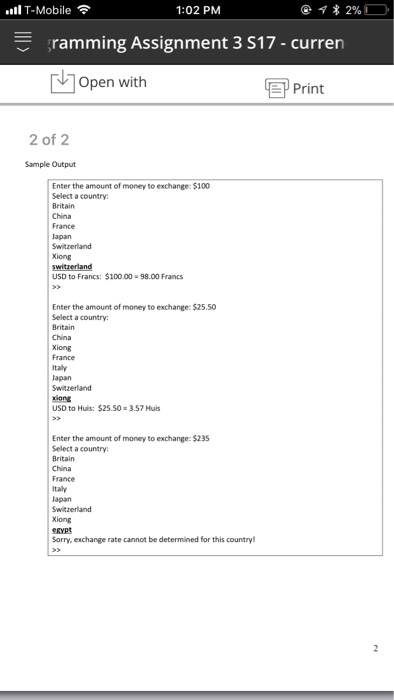 Print cscI 251 How much is my money worth? For program 3,