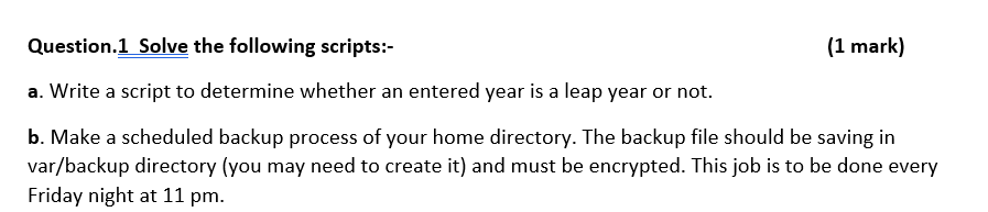 Course: System Administration and Maintenance Use Ubuntu - Linux Terminal Kindly