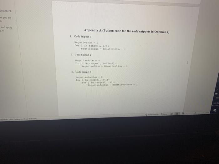Python code is list in the Appendix at the end of this