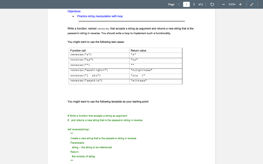  use python format and follow the instructions(green word) please if it's