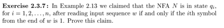 of Fig. 2.15. L(N) is the set of all strings of O's