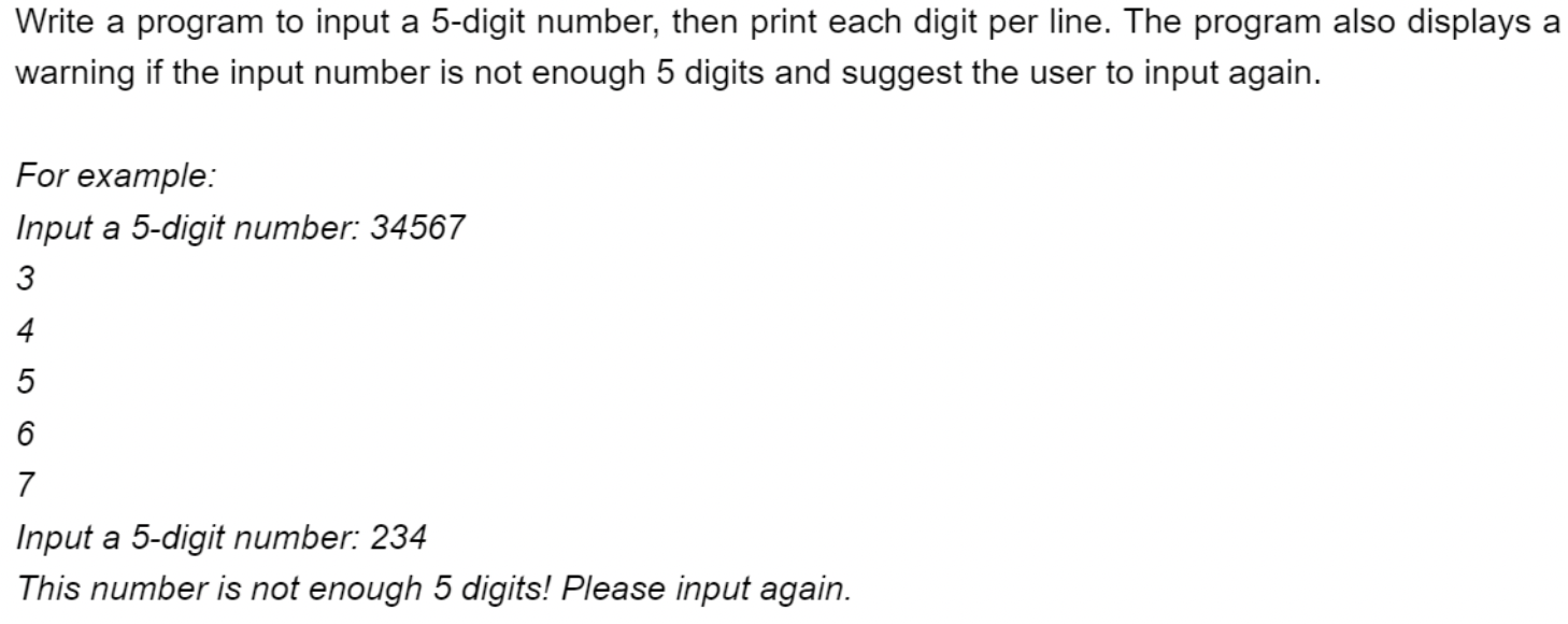  Progam C/C++ please Write a program to input a 5-digit number,