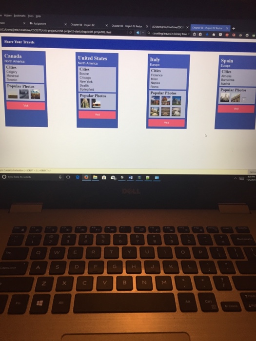 document.write statements with DOM functions) to produce the same output as follows