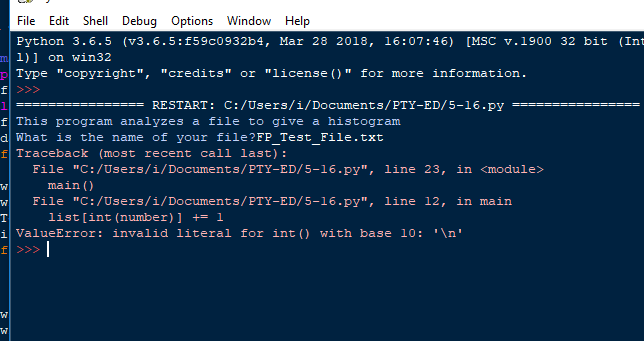 histogram. Your program should read data rom a file. Each line of