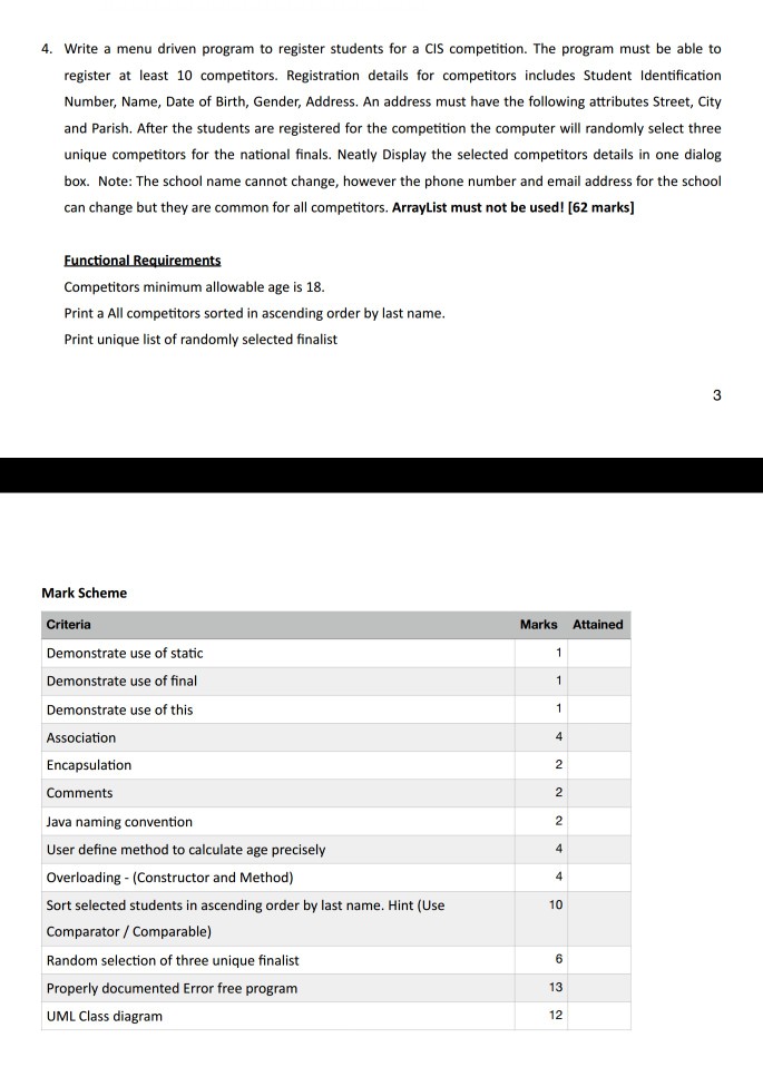 please look on the mark scheme as a guide 4. Write