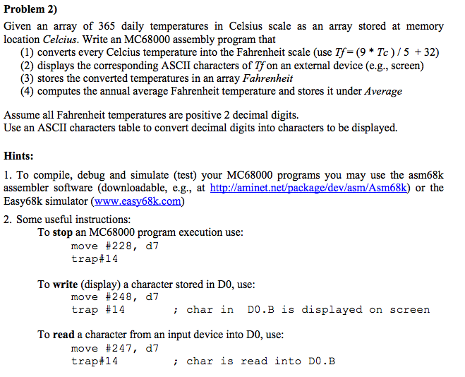  Given an array of 365 daily temperatures in Celsius scale as