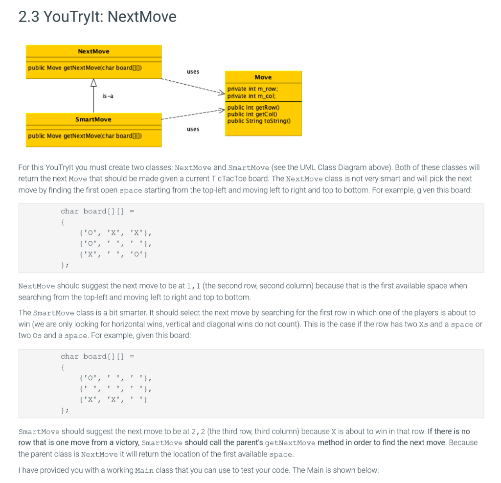  Below is the Main.java file that is given: Below is the