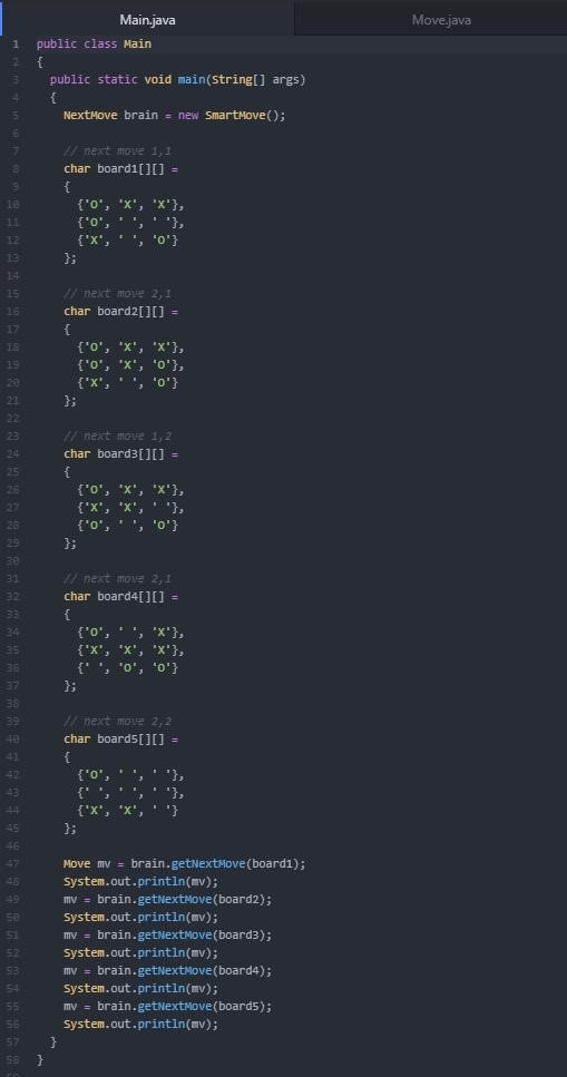 UML Class Diagram above) using java. 2.3 You Trylt: NextMove NextMove public