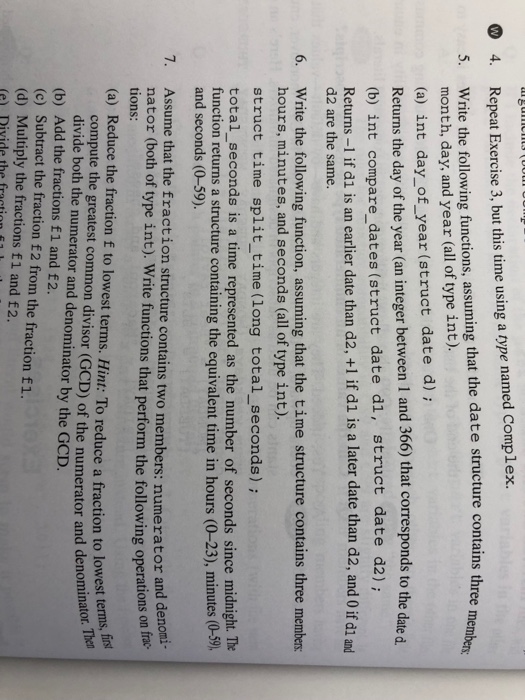  Exercise 6. C programming 4. Repeat Exercise 3, but this time