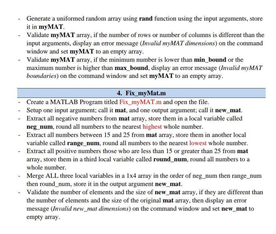 the file. 2) Call myPrompt function and store the returned array in