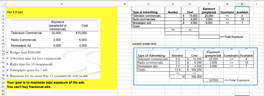 How do I solve this in excel using solver? What would be