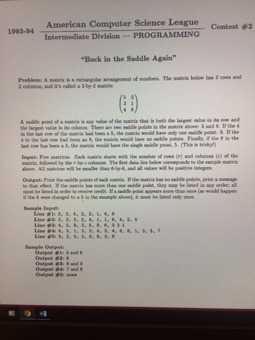 Can you send me this program in java please American Computer Science