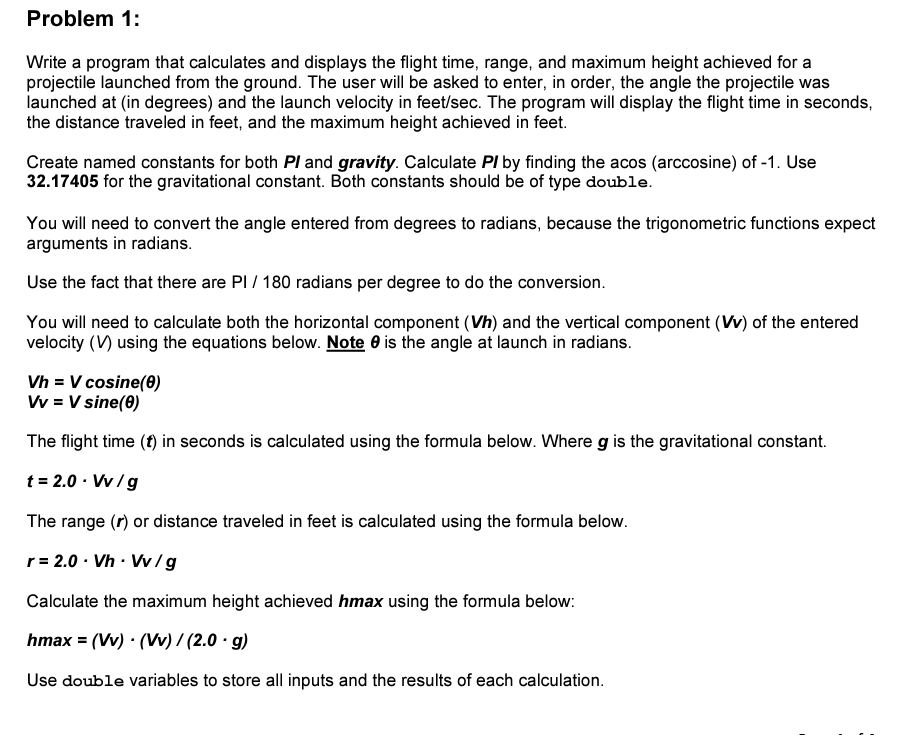 C++ program Please. Write a program that calculates and displays the flight