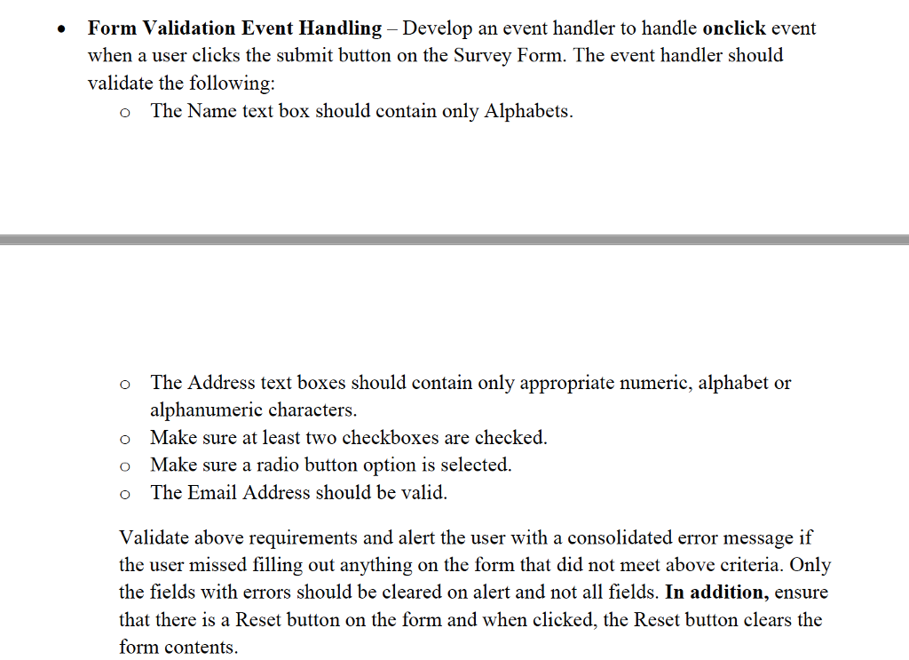  HELP! Event Handling- Develop an event handler to handle onclick Form