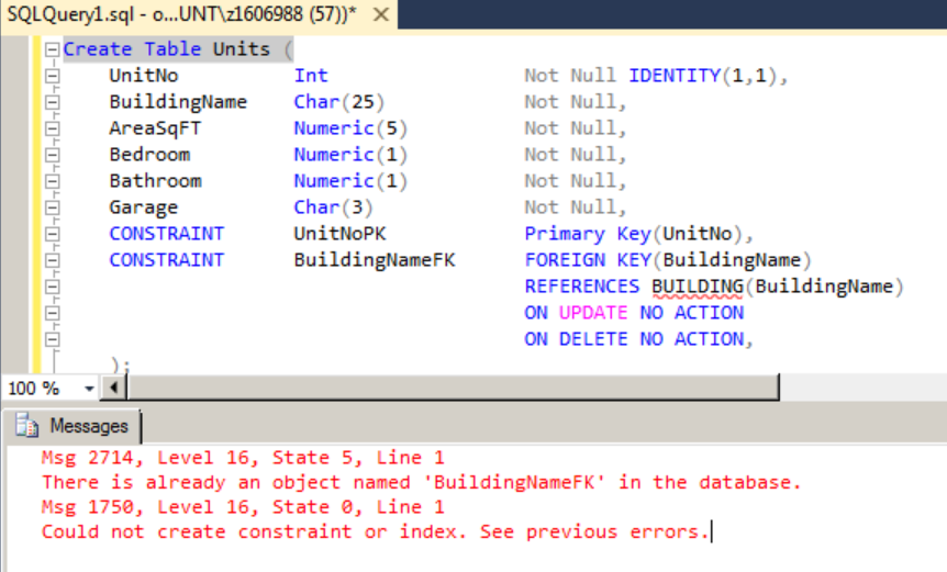  How do I fix this error? SQLQueryl.sql - o...UNT z1606988 (57))