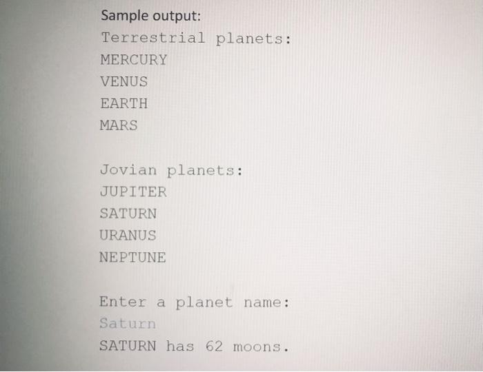 Planet to represent the planets of the solar system. Each planet has
