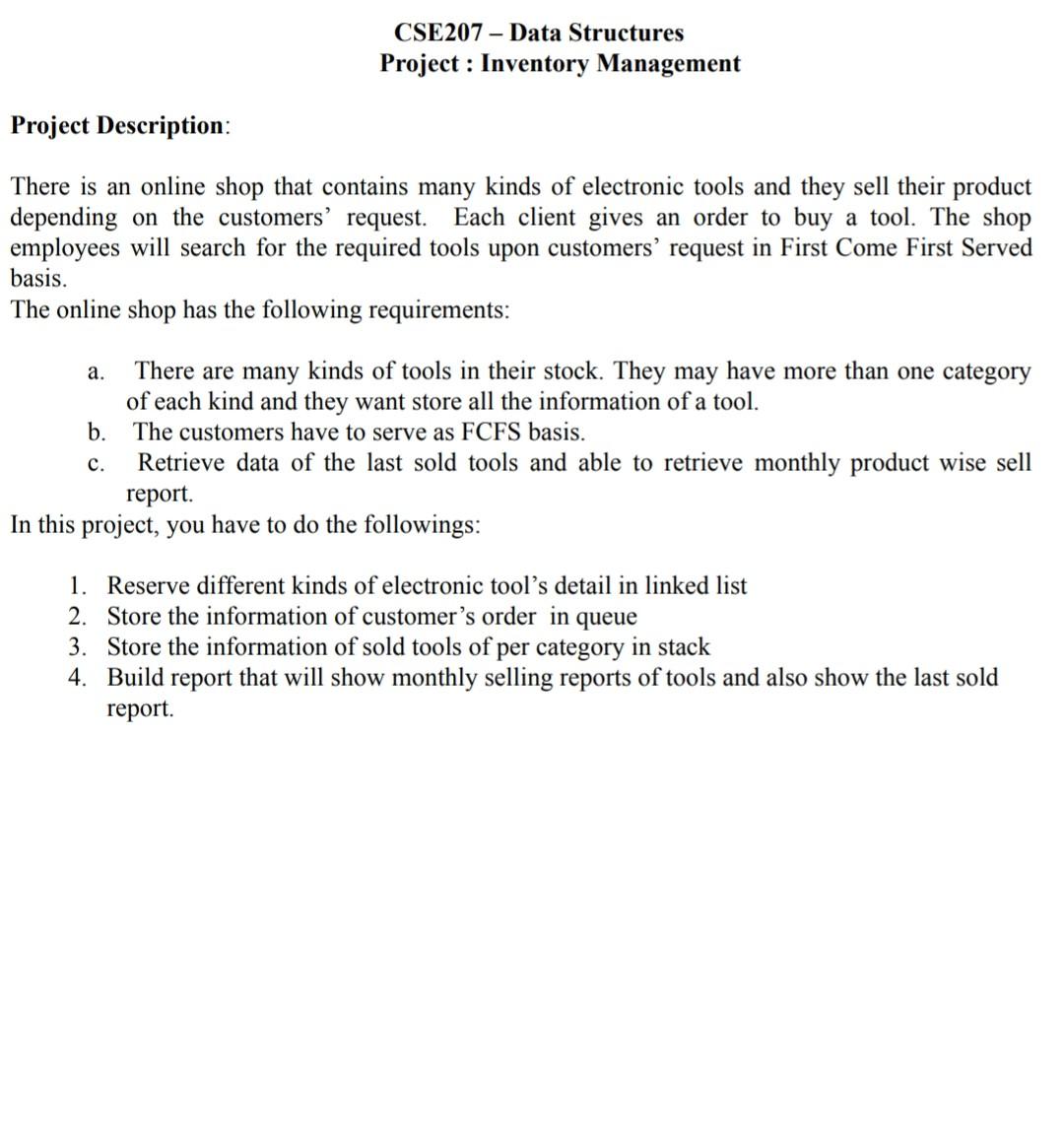  Hello Sir, This is a Data Structure Project that need to