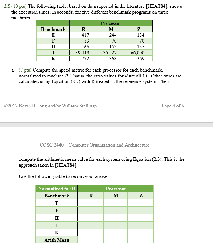 use equation 2.3 or 2.5 where it states it in the problem