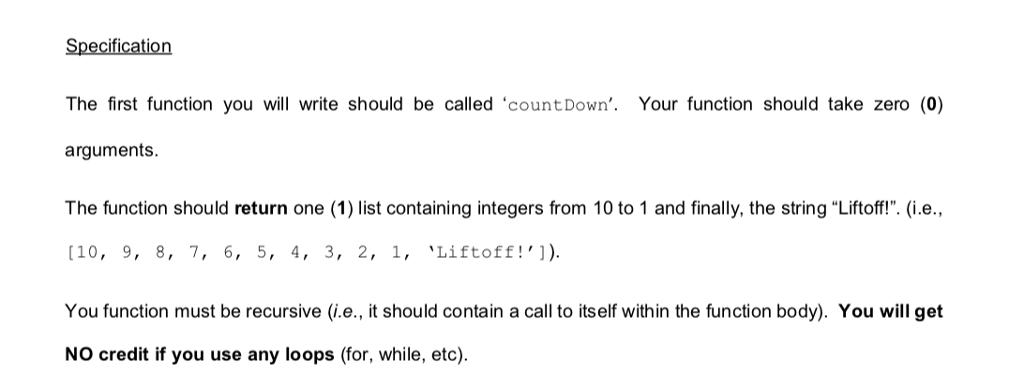 1. Please expalin solution/code, Please use python and show test cases Specification