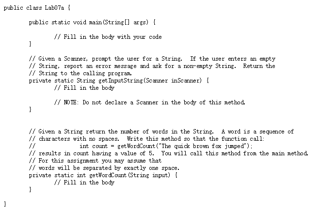 Exercise 1 Description You will be writing a simple Java program that