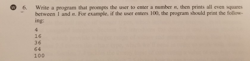 please write in C language: W 6. Write a program that prompts