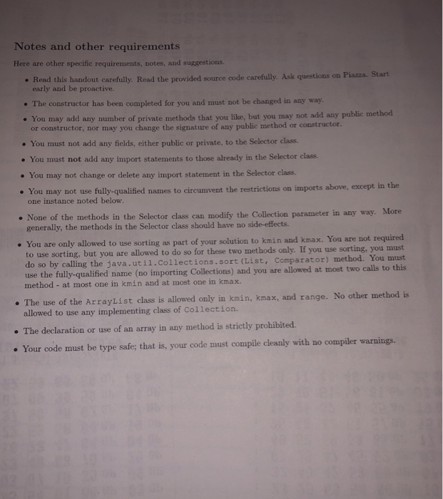 implement polymorphic algorithms that operate on and/or return Collections. Each method of