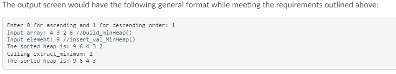 Provide an implementation of Priority Queue ADT using Binary Heaps. -Accept a