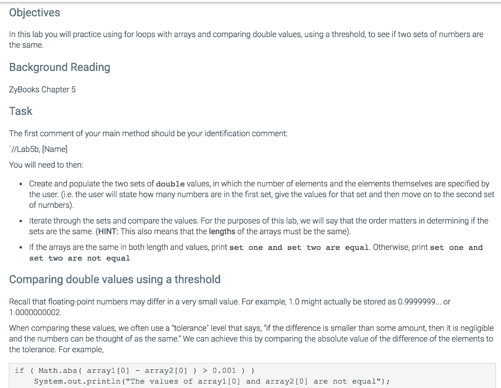  language is JAVA Objectives In this lab you will practice using