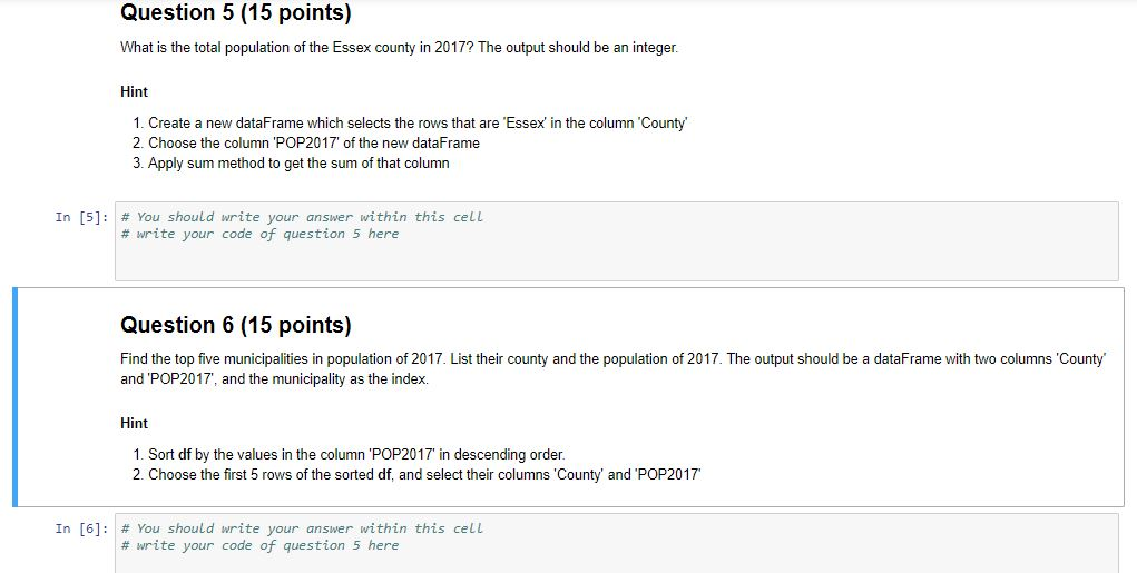 Phython Assignment Aswer the following questions below Here is a link to