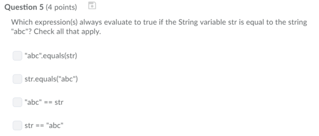 value 0 a String object Save Question 2 (3 points) Choose the