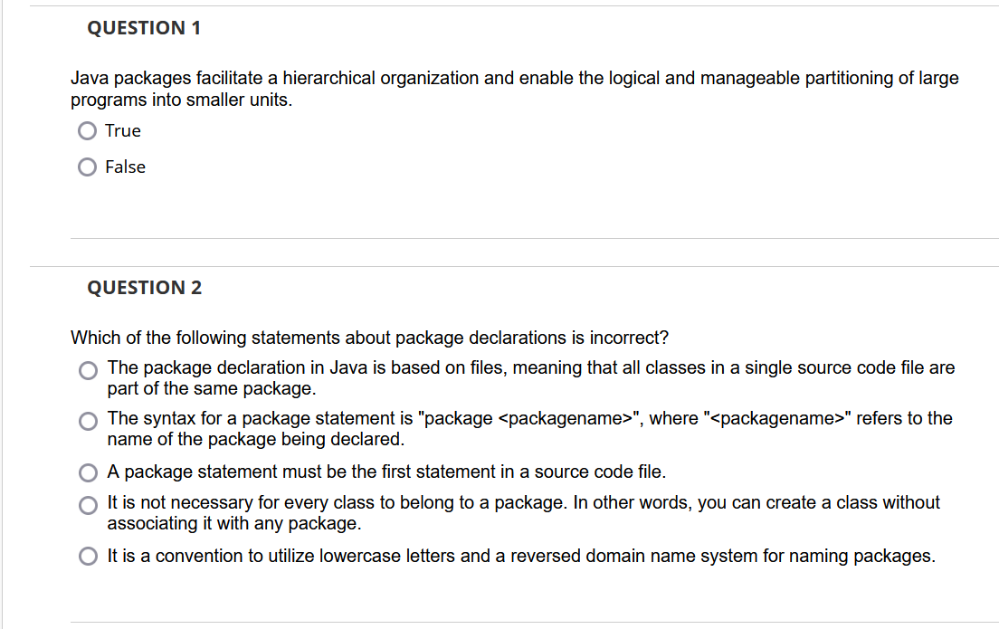 Java packages facilitate a hierarchical organization and enable the logical and