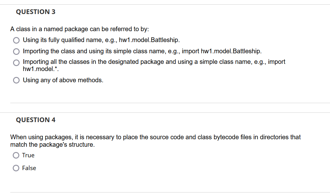 manageable partitioning of large programs into smaller units. True False QUESTION 2