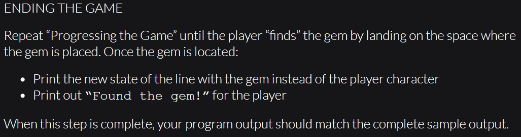 The game takes place on a horizontal line that is 20 characters