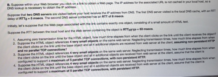  Help Suppose within your Web browser you click on a link
