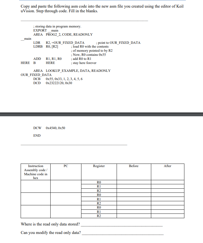  Copy and paste the following asm code into the new asm