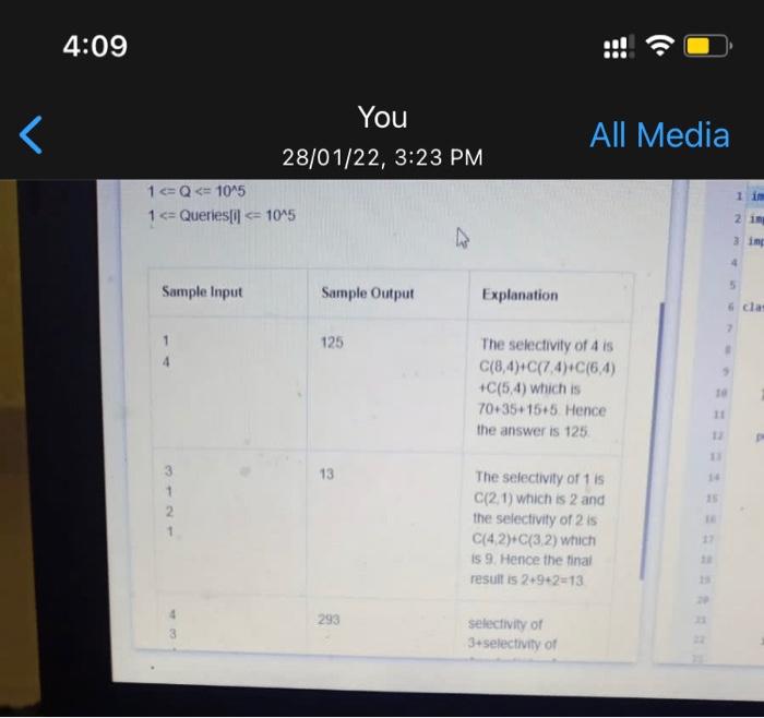 statement Problem Statement Select lang Gee Ieva For a number Nits selectivity