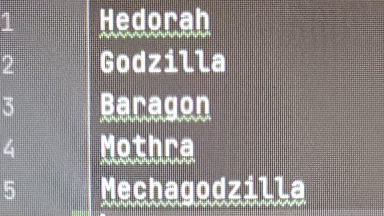 file indicating the order in which the monsters arrive. Each line of