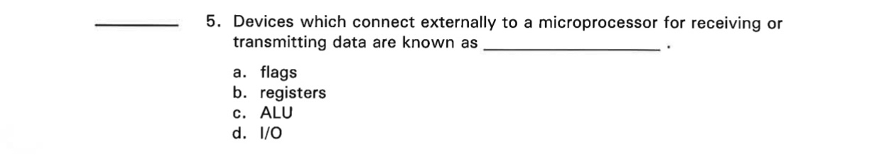  Devices which connect externally to a microprocessor for receiving or transmitting