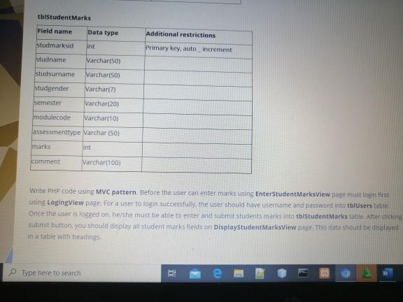 Field name Type Username Textbox Password Textbox Login Button niven.ac.za/mod/quiz Field properties