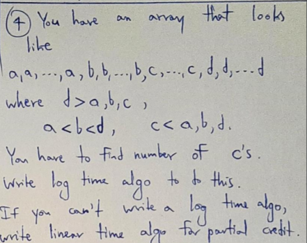  a (4) You have array that looks like a, a. ---,