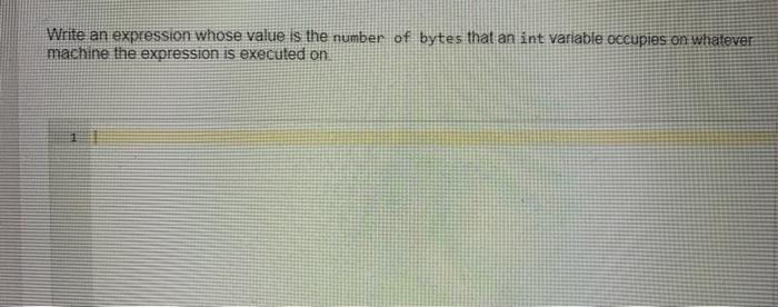 write in c++ Write an expression whose value is the number of